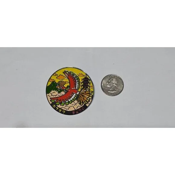 Ho-Oh Kyoto Skyline Pin – Japanese Style Legendary Pokémon Enamel Art - Picture 5 of 5